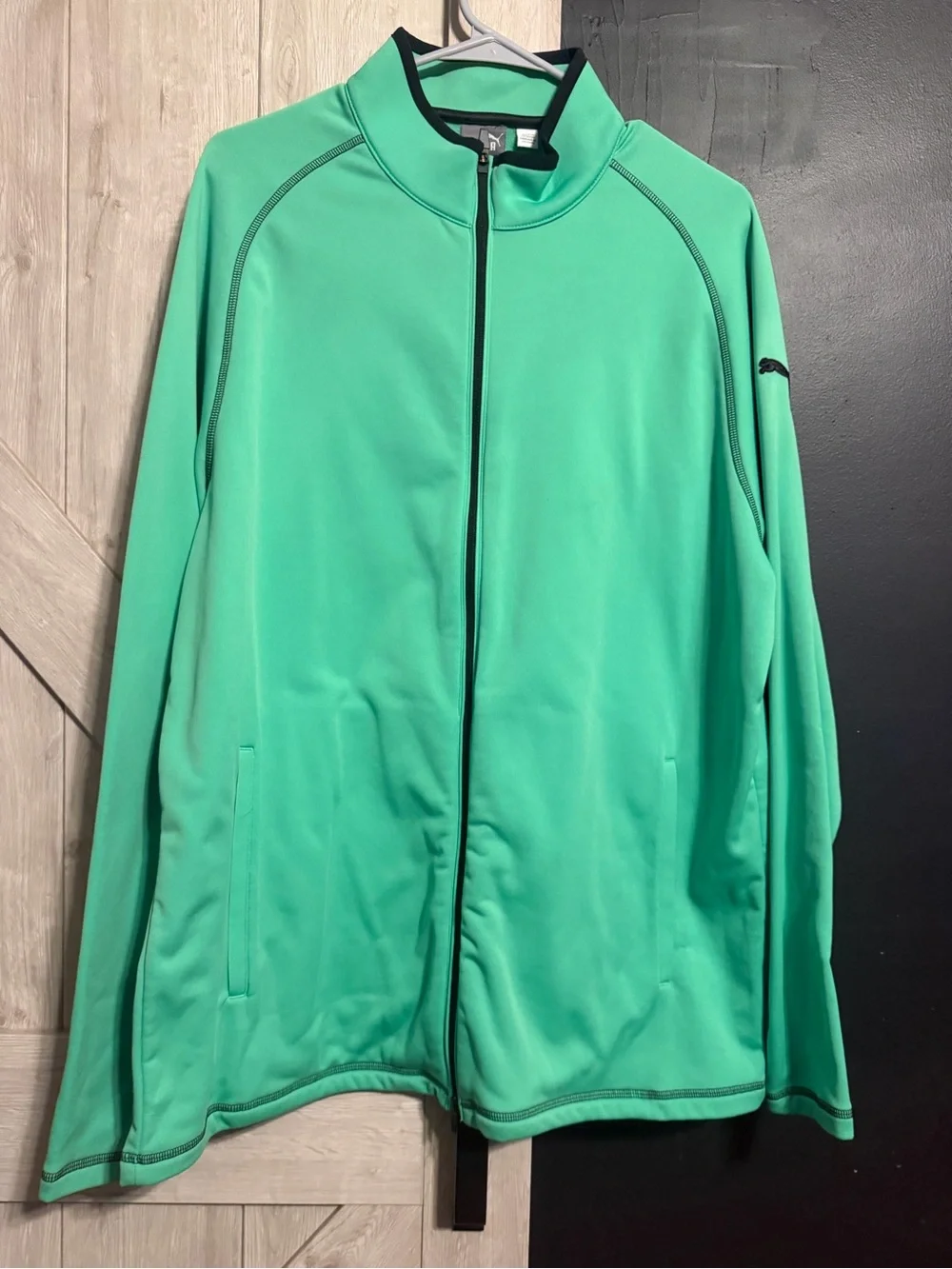 Puma Bright Green Jacket with Black Trim